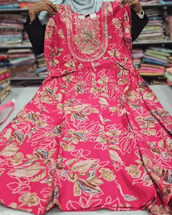 Vatican Silk Anarkali Long Top | AK1361